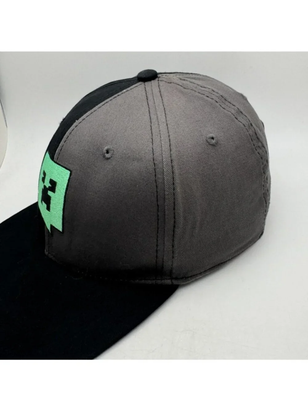 Minecraft Creeper Youth Snapback Hat Cap Black Gray Green Two Tone Boys OSFM